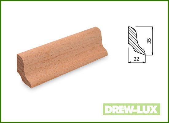 Listwa przypodłogowa buk 3,5 x 2,2